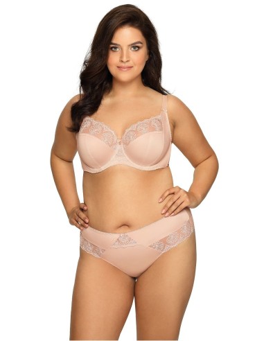 Plus Size Bra with Tulle Insert Ava