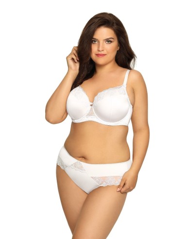 Plus Size Bra Padded with Floral Pattern - Ava