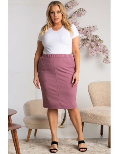 Plus Size Sheath Skirt with Knee-length Pockets