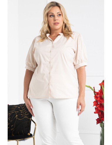 Blouse size comfortable shirt with buttons and half sleeves