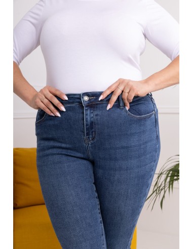 Donna Nuovi Denim Blu Elasticizzato Taglie Forti Skinny/Slim Fit Jeans UK 14-26 