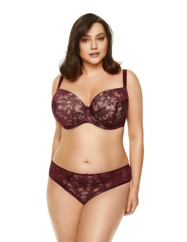 Plus Size Bra with Gorteks Decorated Cups -Hebe