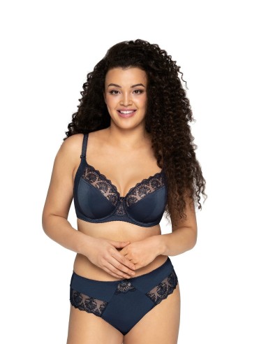Plus Size Bra with Soft Cups and Lace - Ava