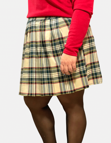 Plus Size Skirt with Elastic and Pleats