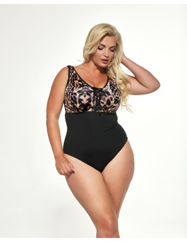 Plus Size Push Up Body Swimsuit with Shaped Cups - Krisline NAMIBIA