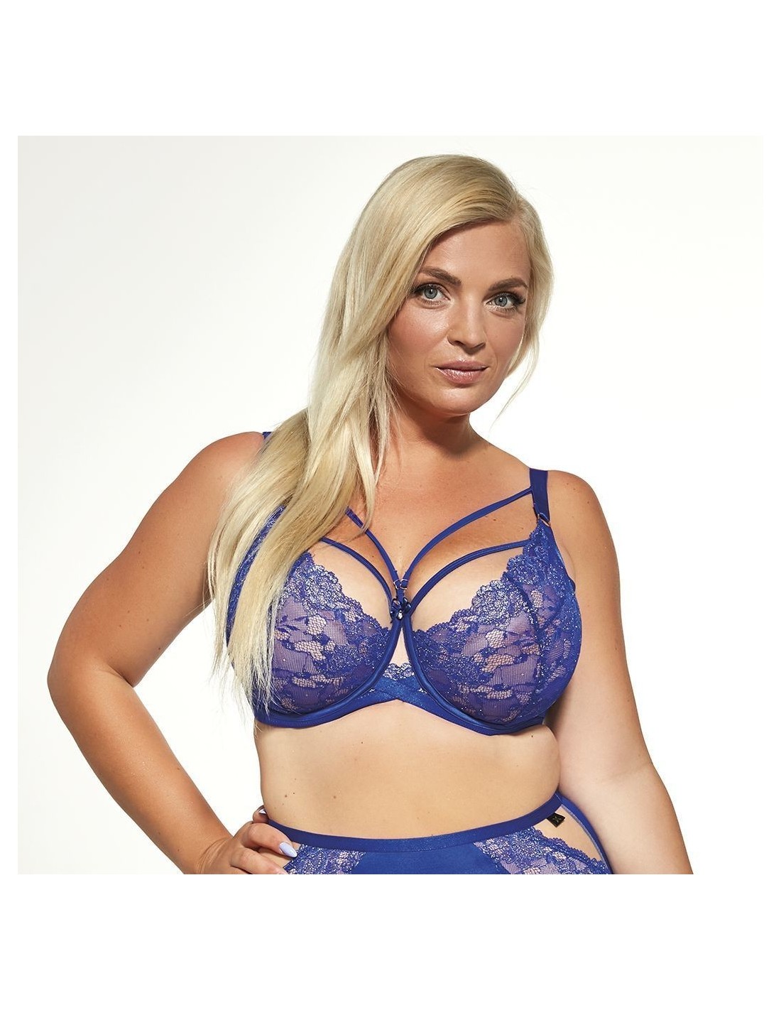 Plus Size Bra with underwire and soft cups for big breasts and lace -  Krisline SISI SOFTLACE