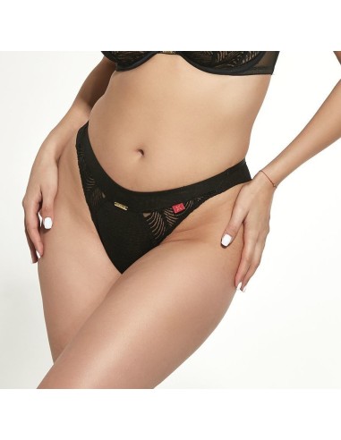 Brazilian Plus Size Briefs with Sheer Details - Krisline SUSANNE