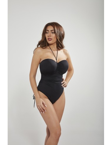 Plus Size Strapless Swimsuit with Preformed Cups - Krisline SUNSET