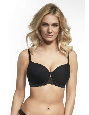 Plus Size Bra with Large Cups with Preformed Cups and Lace Inserts - Krisline VERONICA