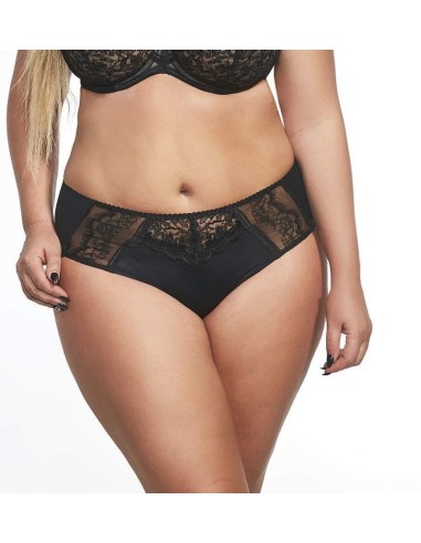 Women's Plus Size Panties with High Waist Containment with Lace Inserts - Krisline VERONICA