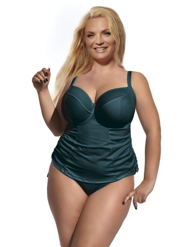 Tankini Plus Size Swimsuit with Adjustable Top with Drawstring - Krisline BEACH