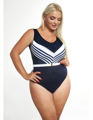 One-size plus size swimsuit with underwire - Krisline BLUEMARE