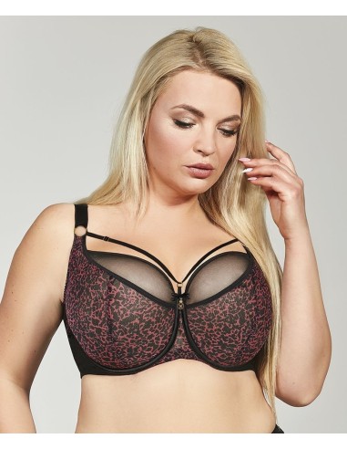Plus Size Bra with Soft Cups and Lace - Krisline NOEMI