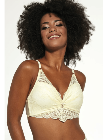 Push Up Bra for Small or Medium Breasts with Preformed Cups and Built-in Underwire - Krisline SUNSHINE