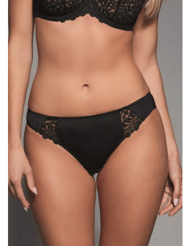 Classic underpants with lace on the front - Krisline BETTY Black