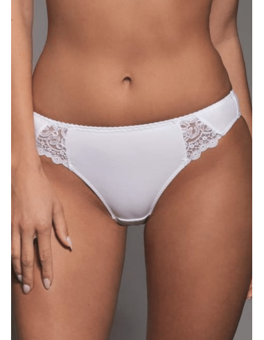 Classic underpants with lace on the front - Krisline BETTY White