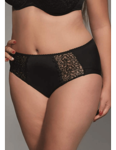 Plus Size Bra with Semi Padded Cups and Underwires with Lace - Krisline  BETTY Black