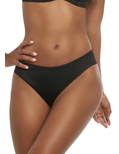 Brazilian Plus Size Panties with Back Detail - Fortuna Black