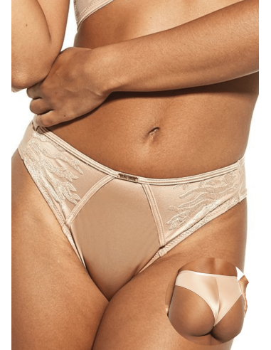 Plus Size Underpants Sgambate with Tulle and Embroidery -Krisline CARMEN