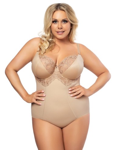 Body plus sizes Modeling Containment Underwear with Ferretti Soft Cups - Gorsenia Gala Biege