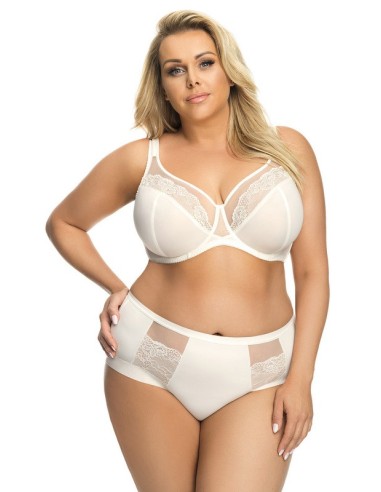 Plus Size Soft Bra with Lace - Gorsenia Luisse