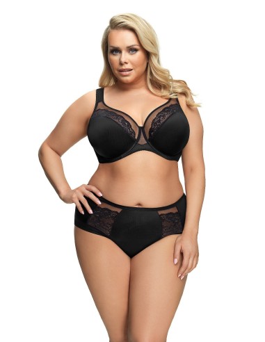 Classic Plus Size Briefs with Tulle and Lace - Gorsenia Luisse