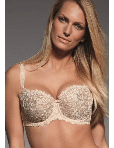 Plus Size Bra with Soft Half Cups and Underwire - Krisline BETTY