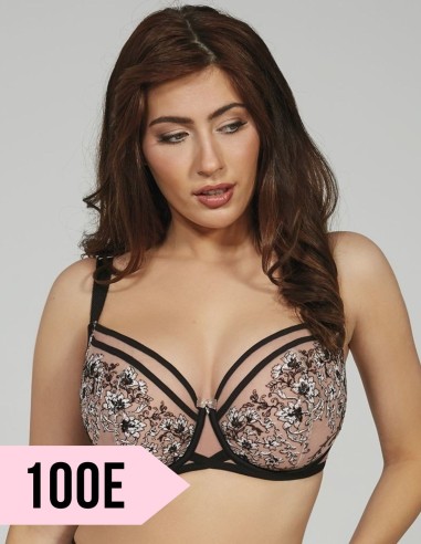 Plus Size Bra with Soft Half Cup and Underwire - Krisline PALOMA