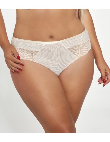 Plus Size Elastic Pants with Lace and Tulle - Krisline COOKIE