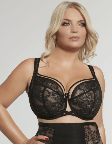 Plus Size Bra with Full Soft Cups and Side Reinforcement for Wide and Distant Breasts - Krisline VENICE softfull