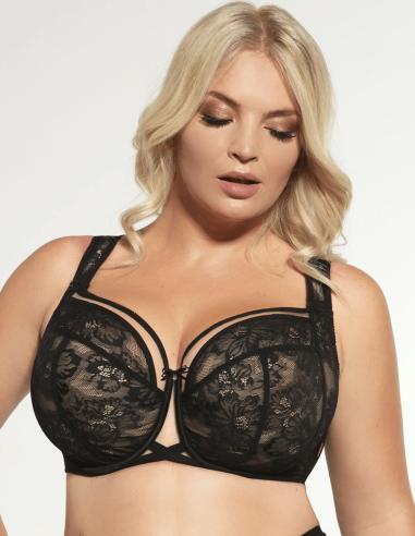 Plus Size Bra with Preformed Semi-Padded Cups with Side Support - Krisline VENICE