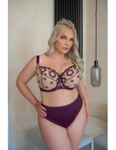 Plus Size Bra with Large Soft Cups and Lace - Krisline SUSANNE