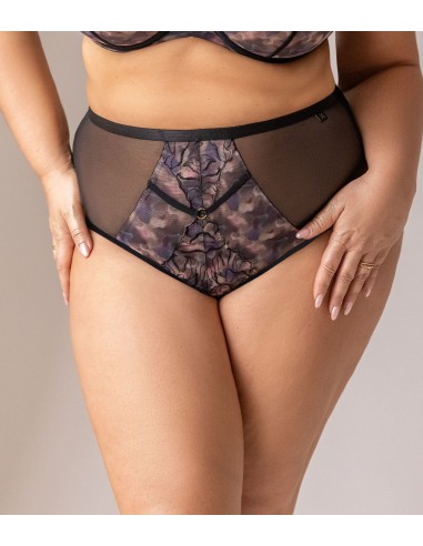 Mutanda Donna Plus Size con Taglio Classico a Vita Alta Leggermente Contenitiva -KRISLINE BLURRY