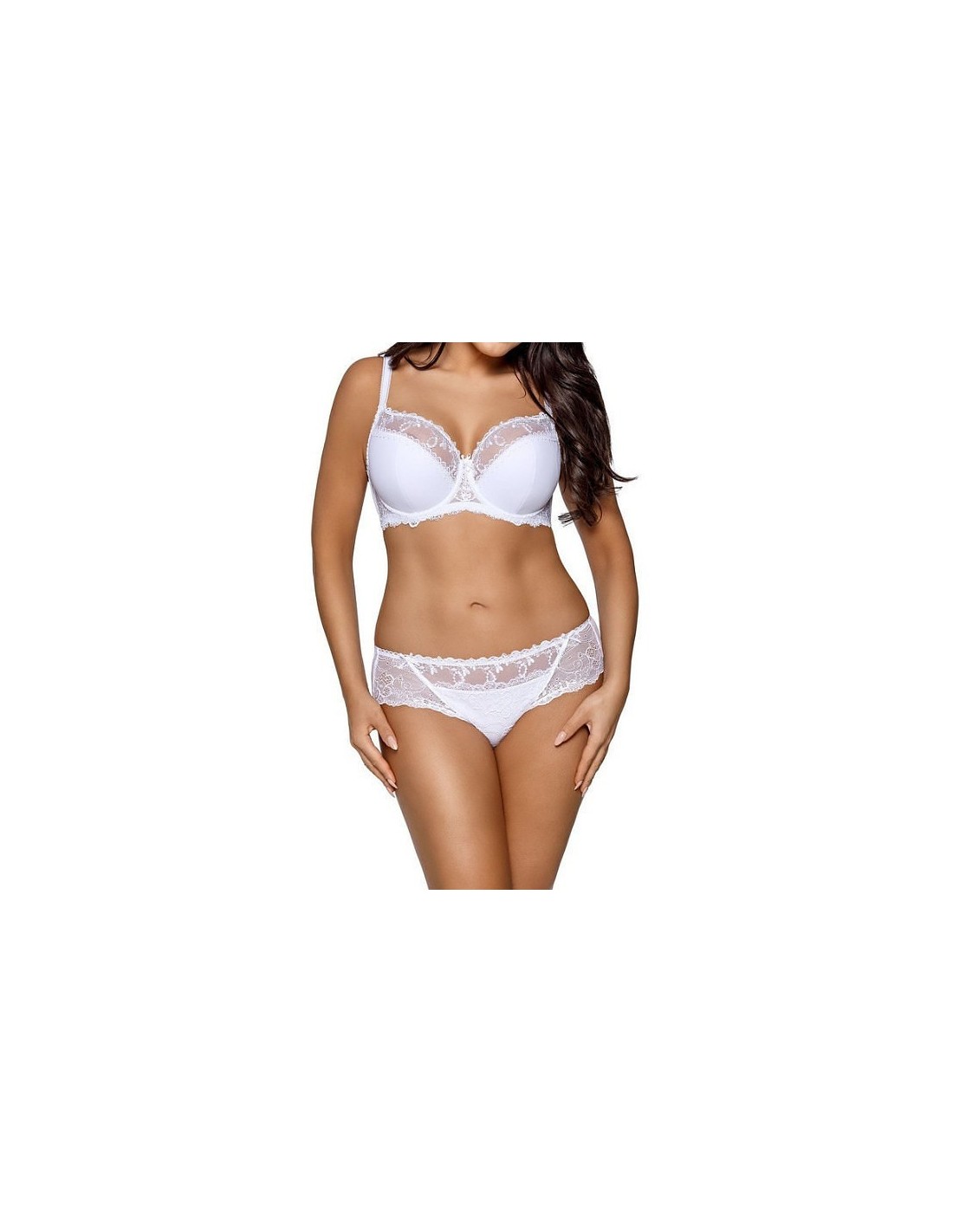 Semi Padded plus size Bra with Lace - Ava