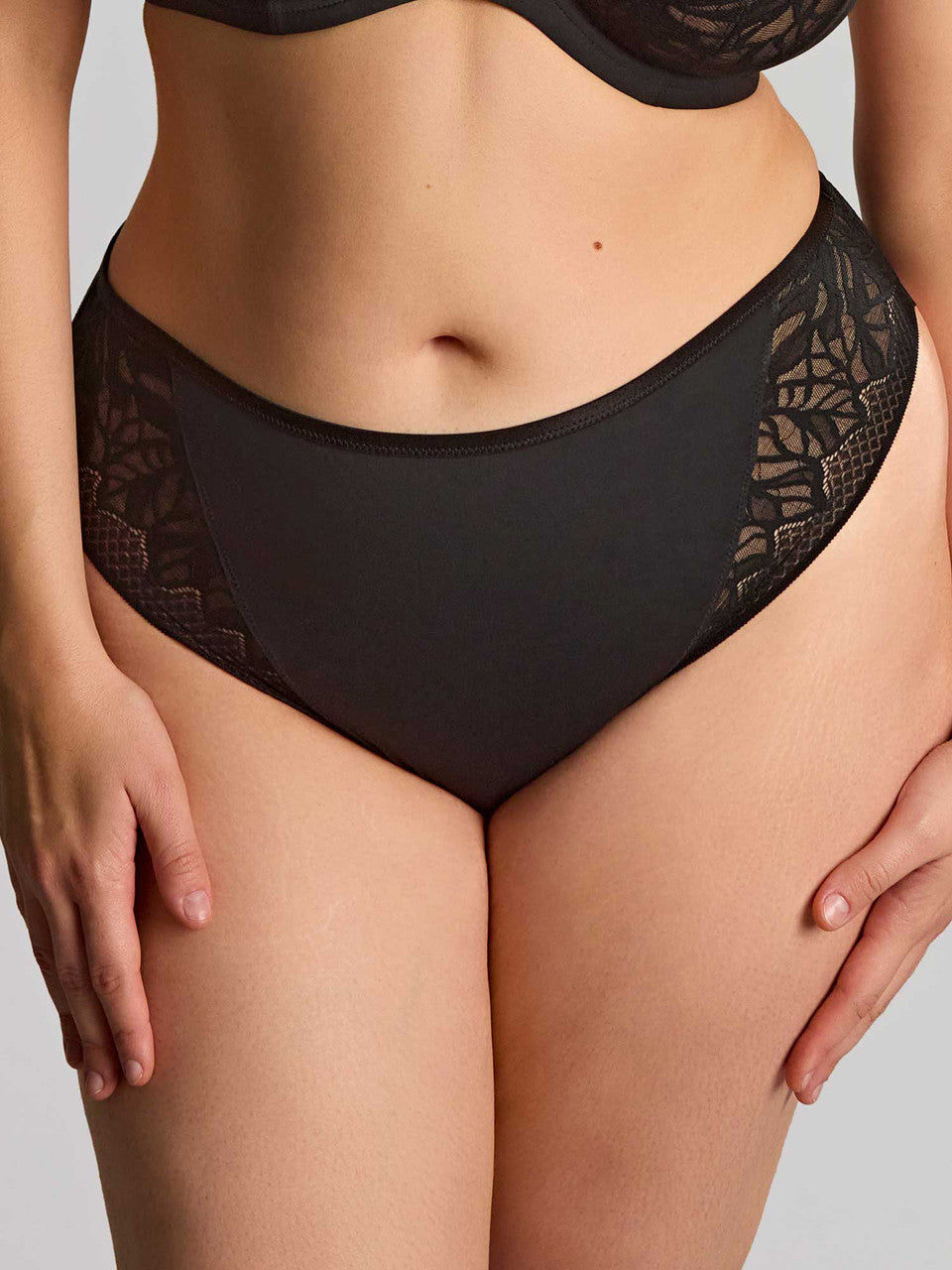 Sculptresse Sophia – Slip Brasiliana in Pizzo Black