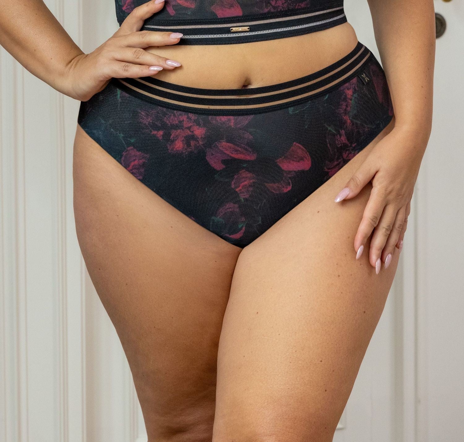 Mutanda Donna Plus Size a Vita Media - KRISLINE BLOSSOM