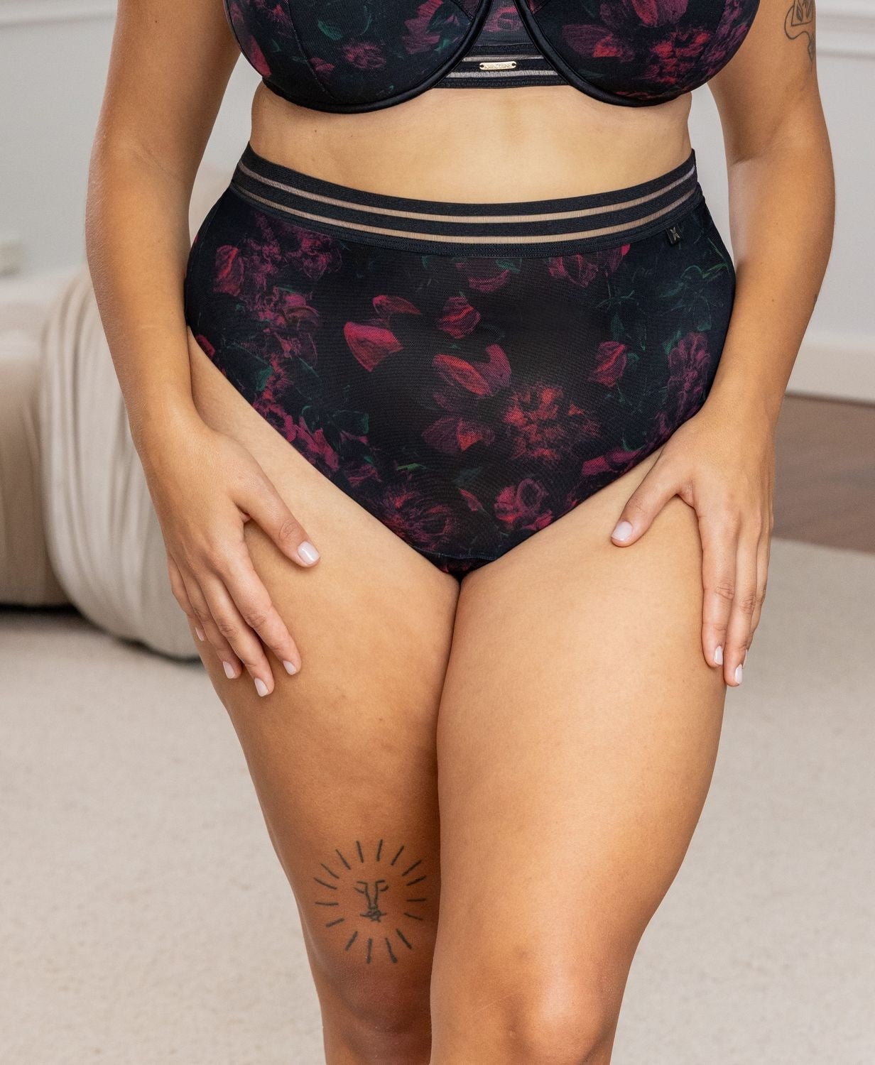 Perizoma Plus Size a Vita Alta - KRISLINE BLOSSOM