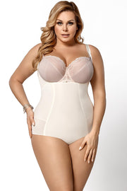 Body Contenitivo Modellante Guina Taglie Forti Senza Coppe Plus Size - Gorsenia Sanremo Ecrù