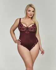 Body Modellante Contenitivo Taglie Forti con Pizzo Elegante - Krisline SELENA