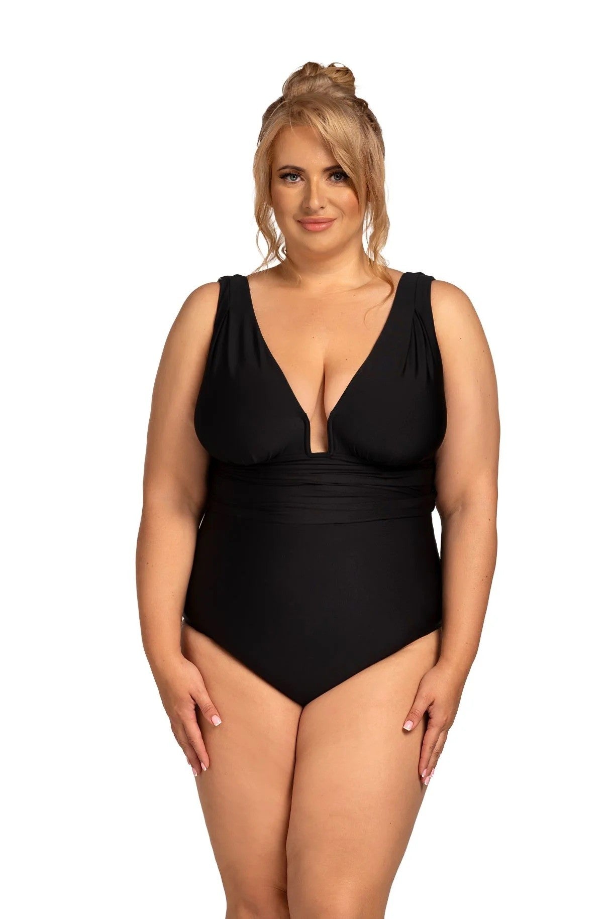 Costume Intero Plus Size Con Coppe Morbide Senza Ferretto - NESSA MILANO NERO