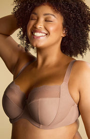 Reggiseno Plus Size con Coppe Morbide e Supporto Laterale - SCULPTRESSE ESME MOCHA