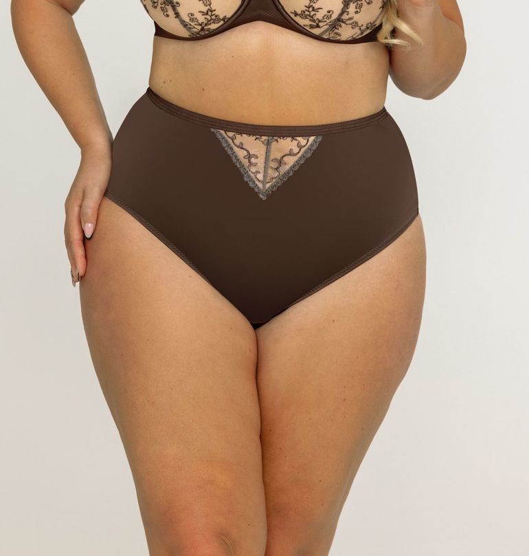 Mutanda Donna Con Taglio Classico A Vita Alta - KRISLINE MOCCA