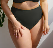 Mutanda Costume Donna Plus Size a Vita Alta con Taglio Classico - KRISLINE LEMON Nero