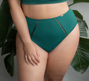 Mutanda Donna Costume a Vita Alta Leggermente Contenitiva Con Dettagli Laterali - KRISLINE TARIFA