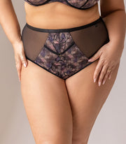 Mutanda Donna Plus Size con Taglio Classico a Vita Alta Leggermente Contenitiva -KRISLINE BLURRY