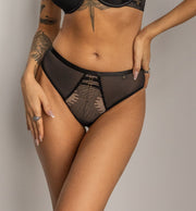 Mutanda Donna Plus Size con Taglio Classico Leggermente Sgambato a Vita Media in Tulle- KRISLINE CHOICE