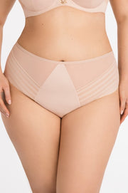Mutanda Donna Plus Size dal Taglio Classico a Vita Alta - GORSENIA YOKO BEIGE
