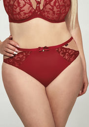 Mutande Taglie Forti Classiche Con VIta Alta E Inserti in Tulle e Pizzo - Krisline CLARISA