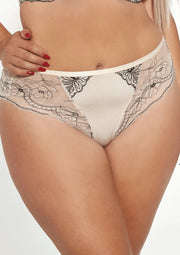 Mutande Taglie Forti Contenitive e Modellanti Vita Alta Con Pizzo e Tulle - Krisline CLAIRE