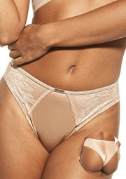Mutande Taglie Forti Sgambate con Tulle e Ricami -Krisline CARMEN